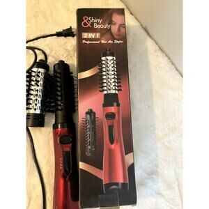 Hot Air Brush Styler & Dryer for Straightening Curling NEW